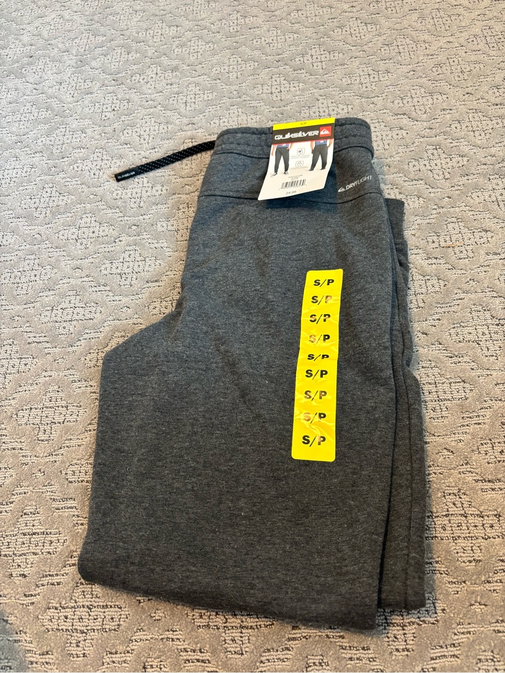 Quiksilver Men’s Charcoal Gray Sweat Joggers